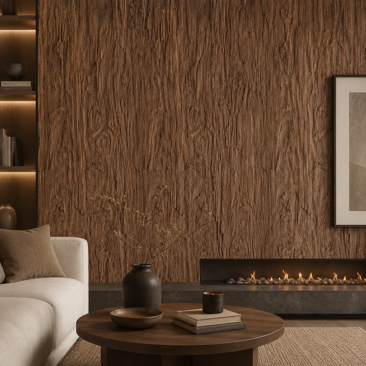 Panneau mural en polyuréthane RUSTIC BARK 150x75cm