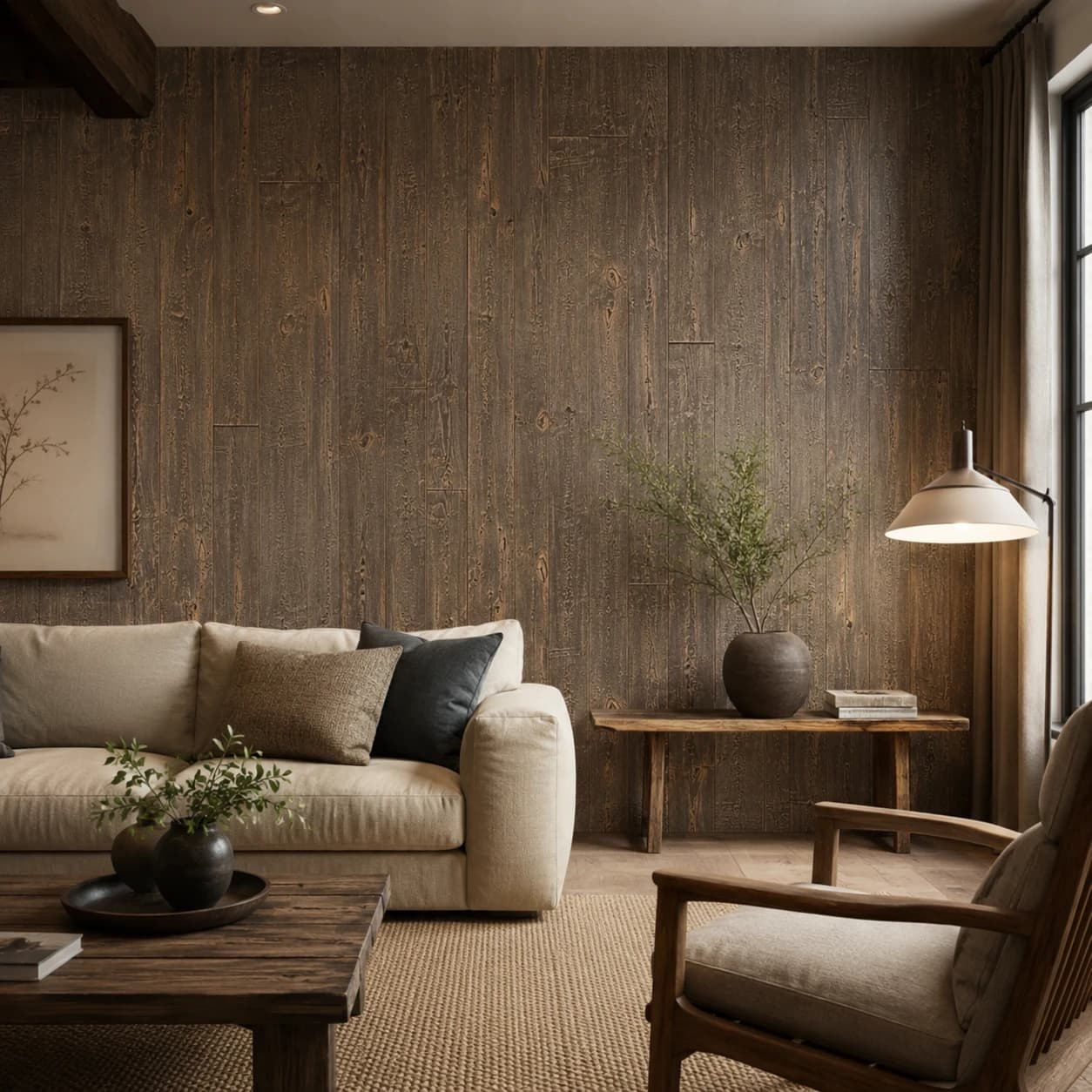 Panneau mural en polyuréthane COUNTRY WOOD 120x60cm