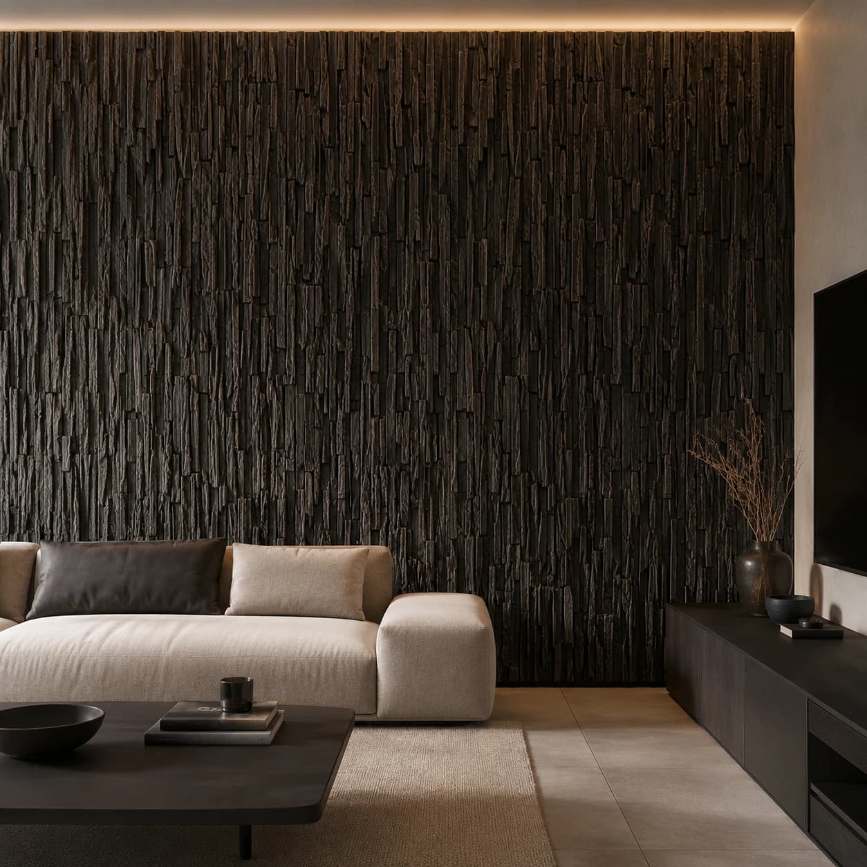 Panneau mural en polyuréthane Basalt Line 120 x 60 cm