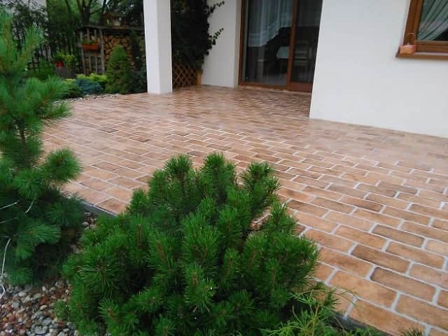 Carrelage en brique ancienne beige et marron – L : 13.5 cm x H : 27 cm x Ep : 1.5 cm