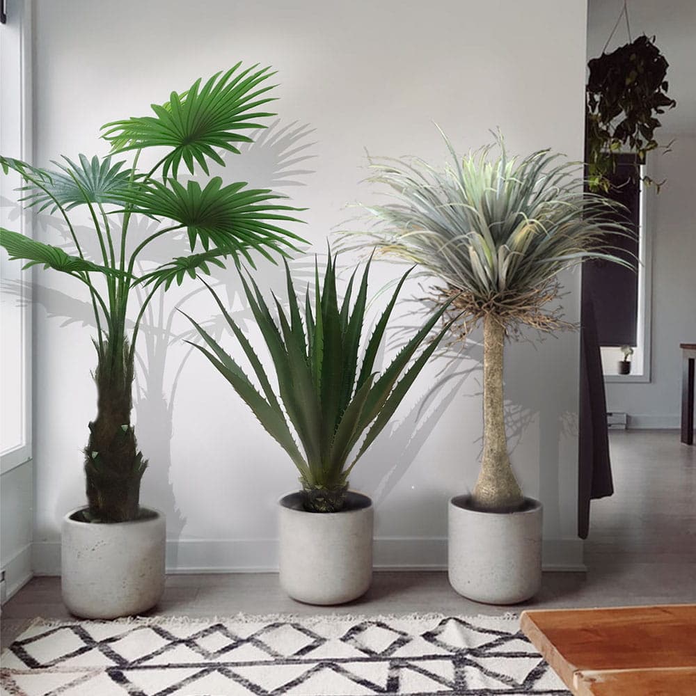 Palmier artificiel en pot Washingtonia Robusta, 140 cm