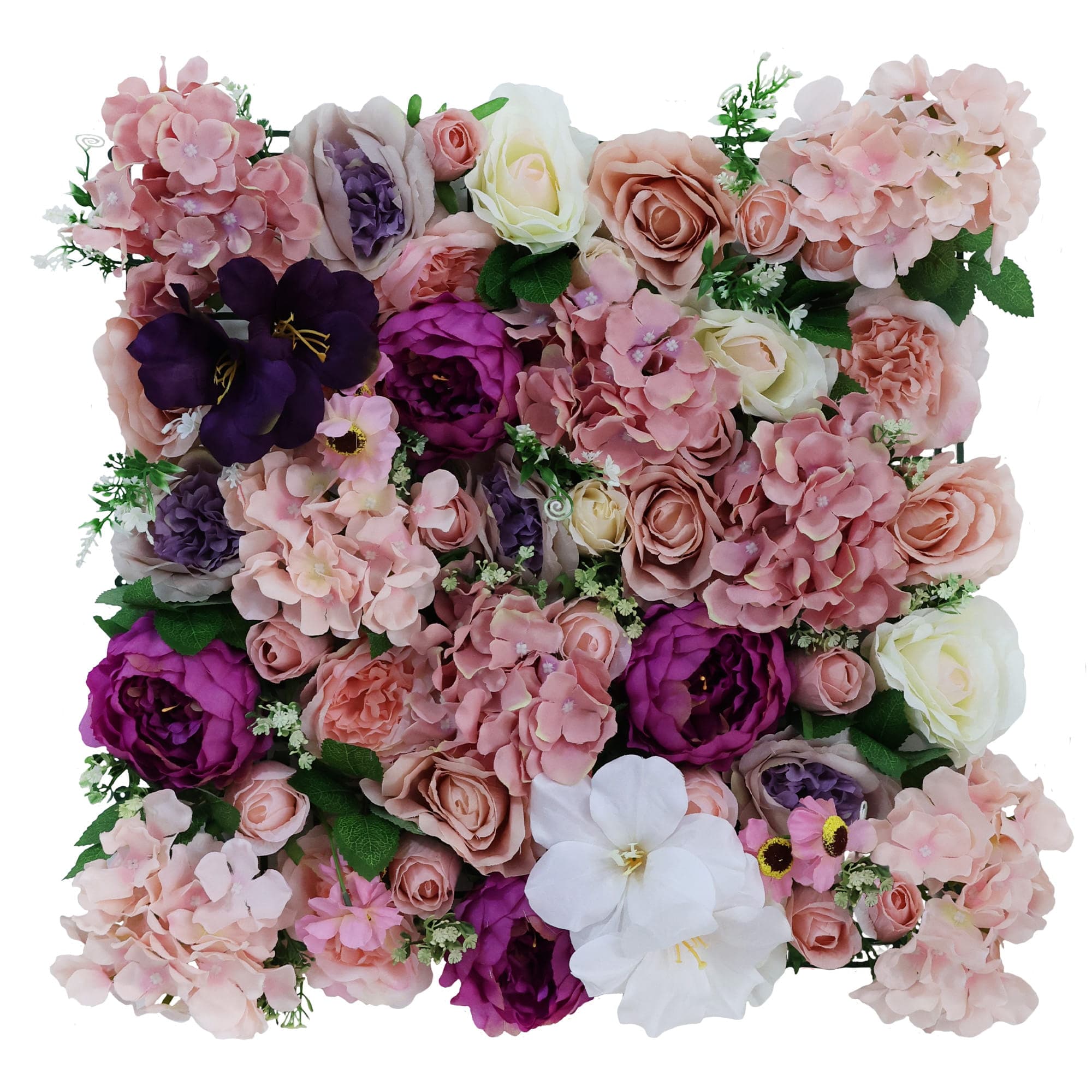 Mur de fleurs de jardin en velours 50x50cm – Green Designers