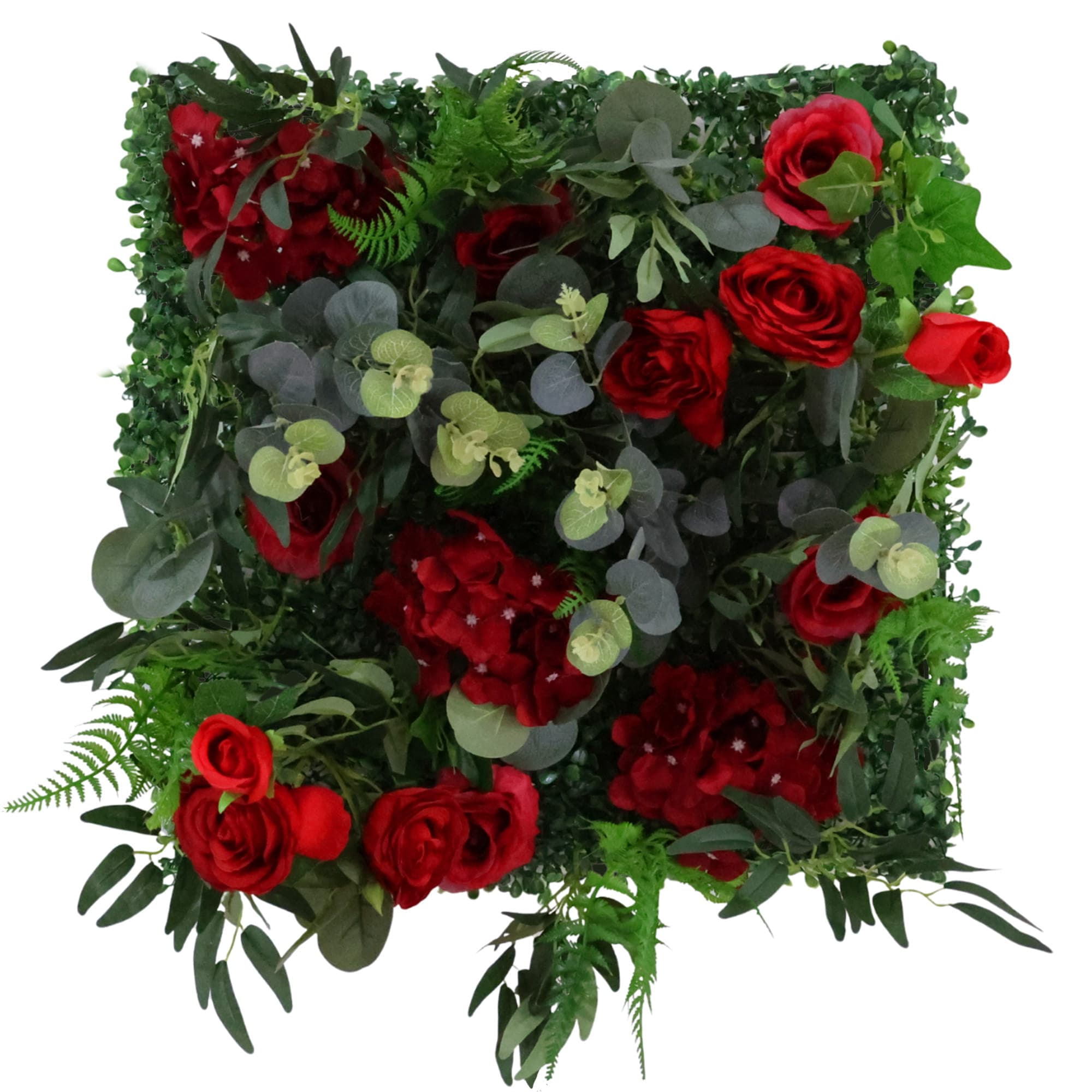 Mur de fleurs Scarlet Eden 50x50cm – Green Designers
