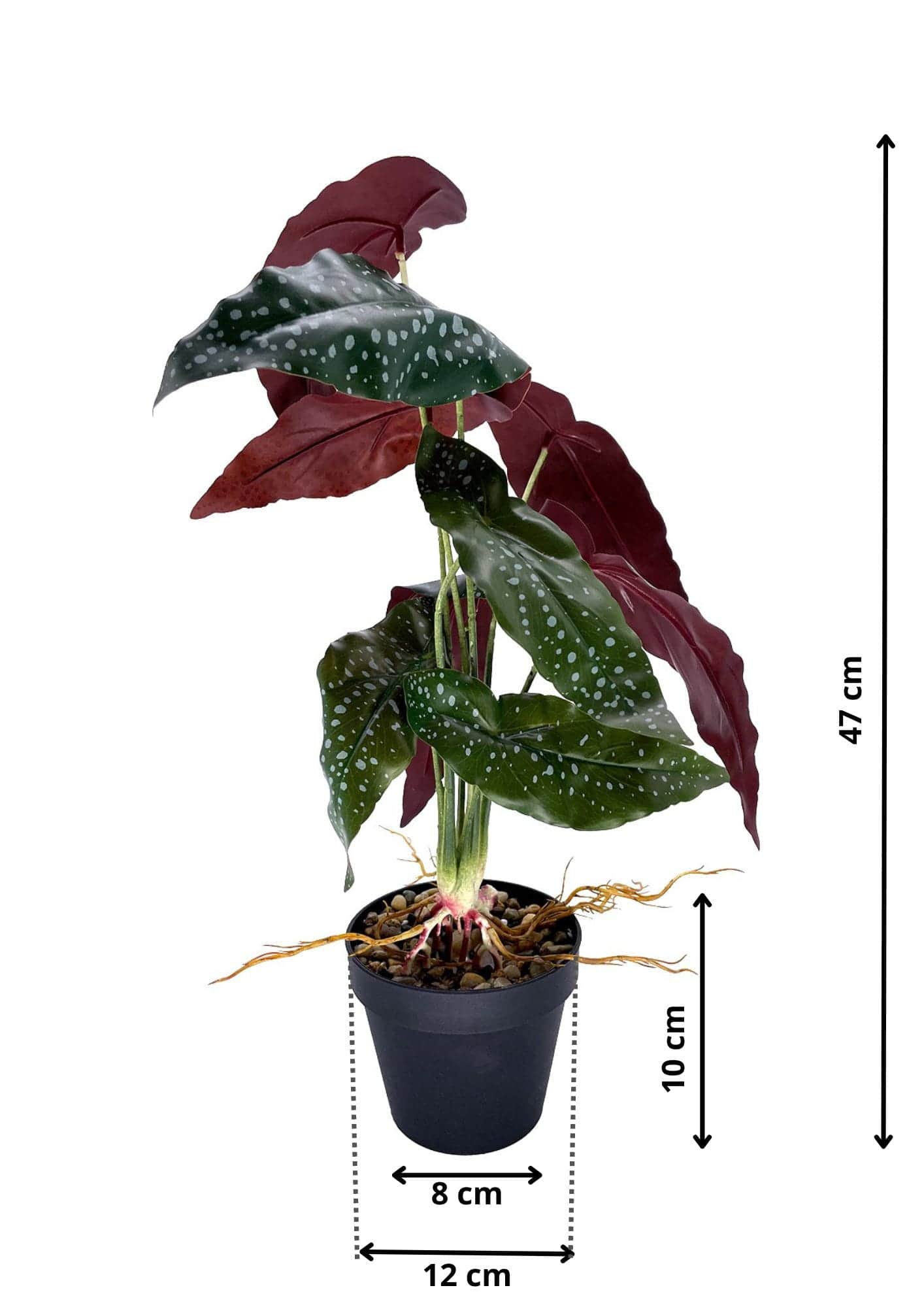 Plante artificielle Bégonia Rosie 47 cm