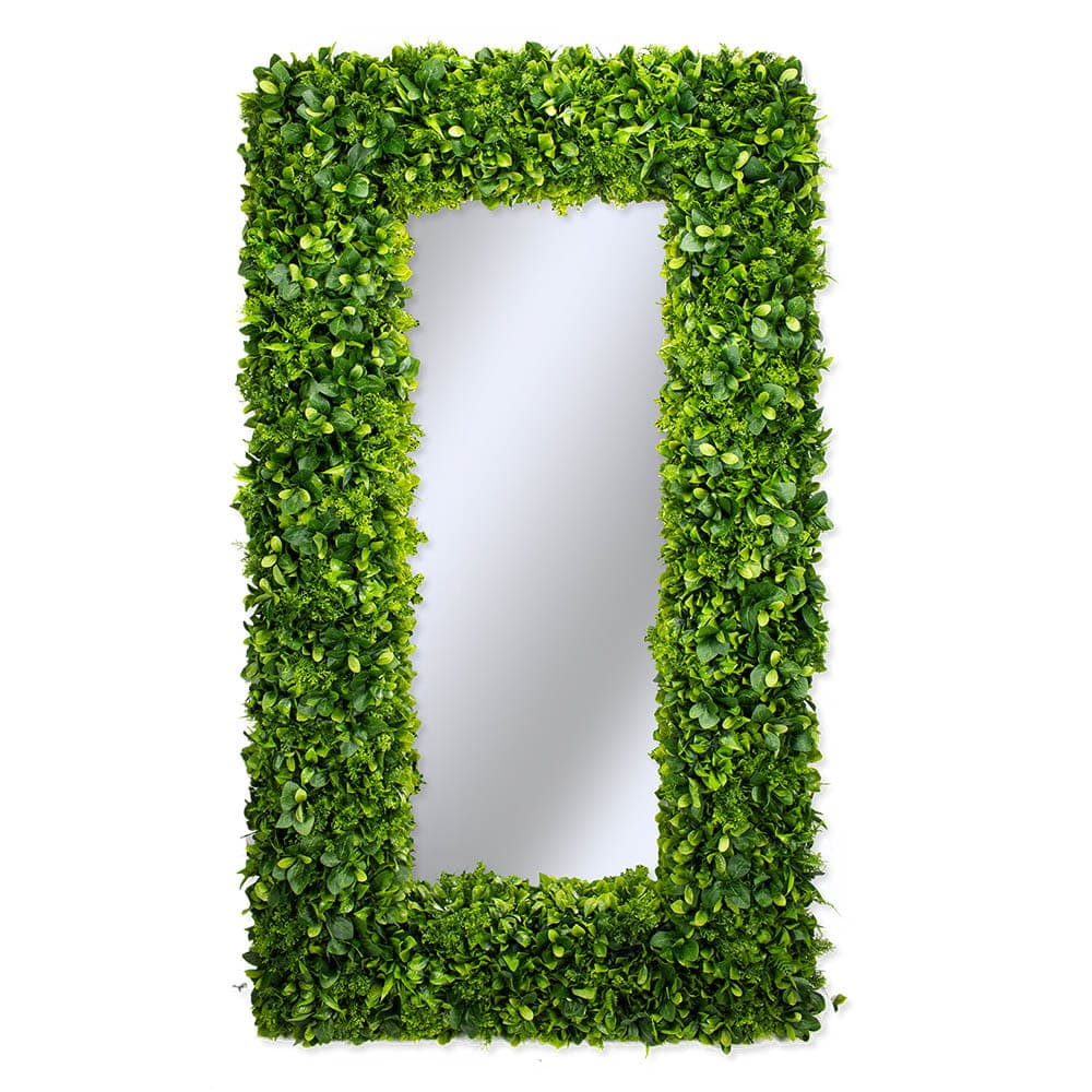 Large wall mirror in a plant frame, 160x80cm