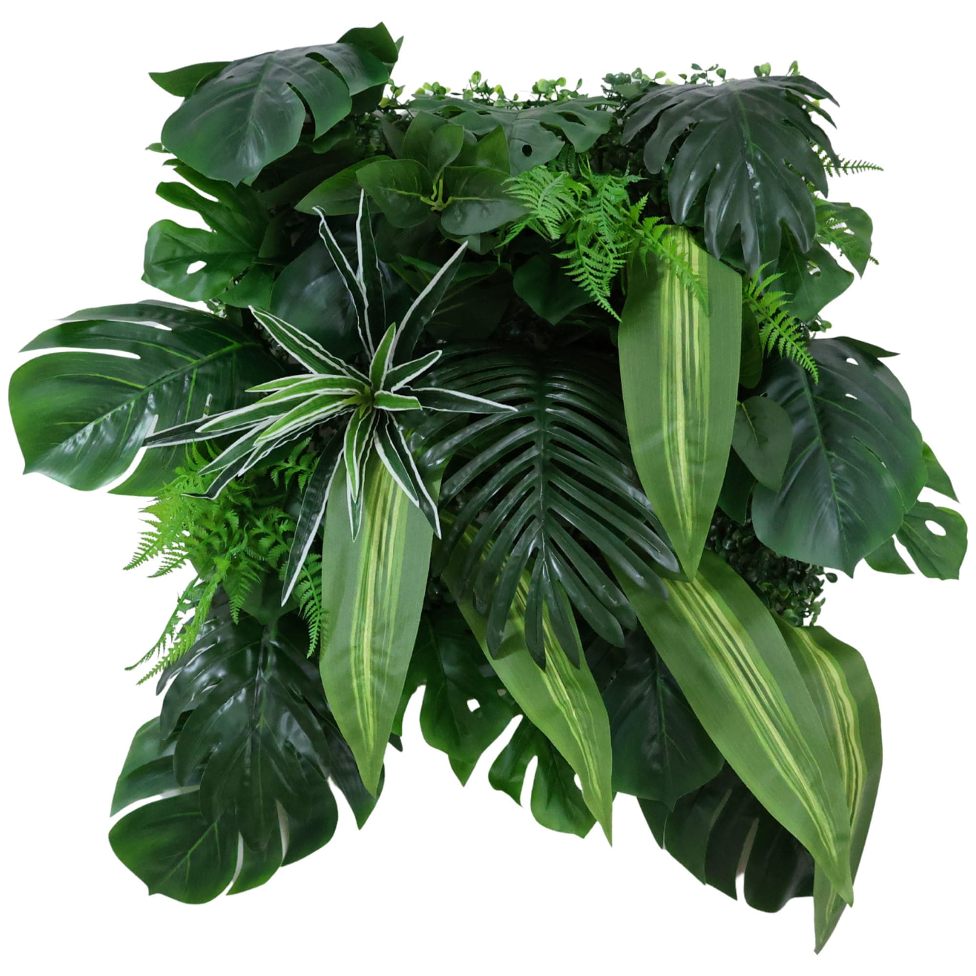 Lush tropical green wall 50x50cm