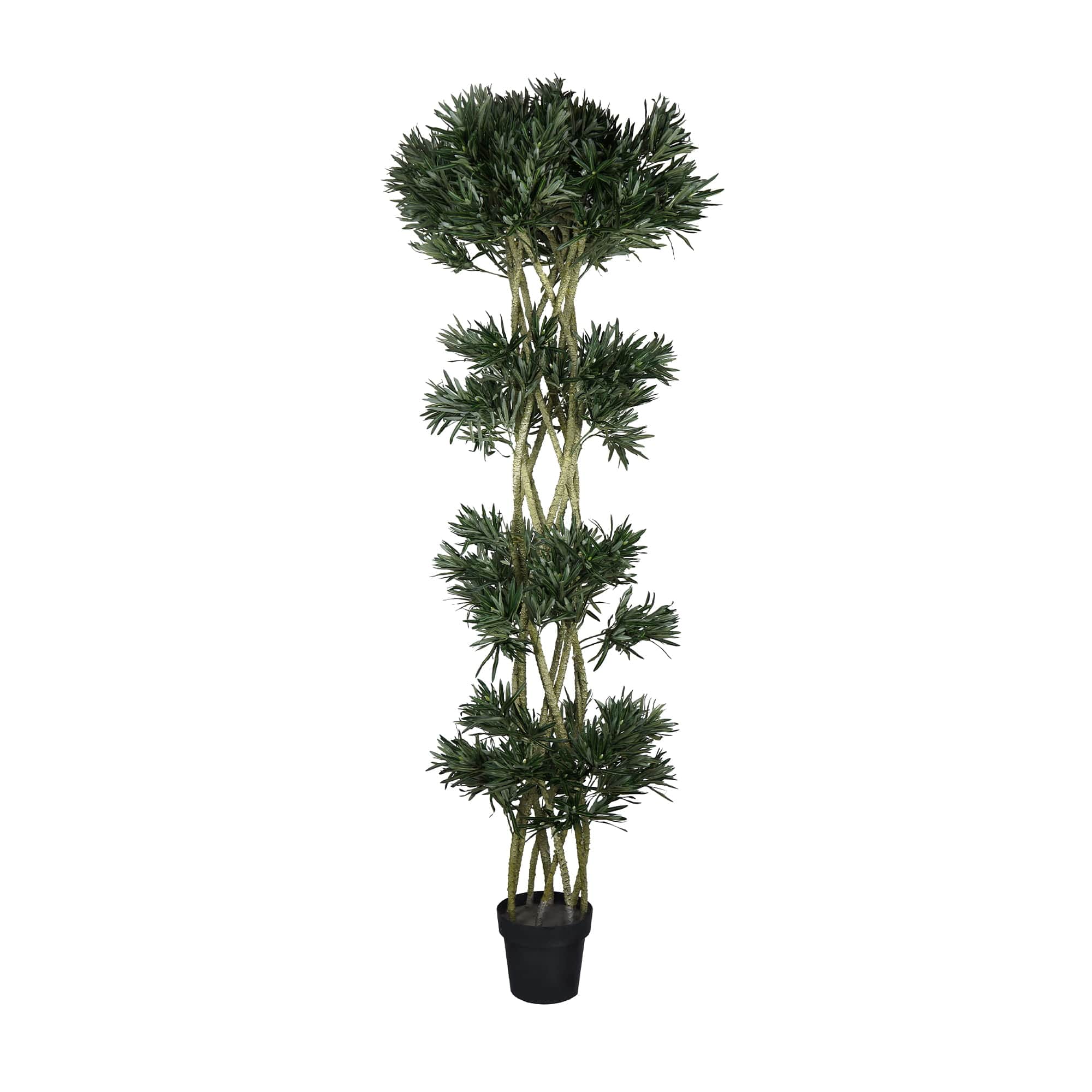 Arbre décoratif artificiel en pot de Laurier-Rose de 180 cm