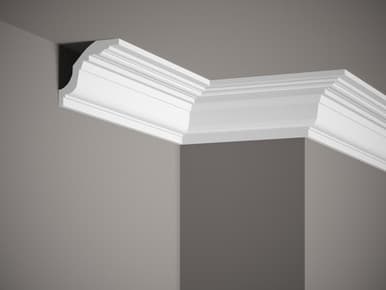 Corniche de plafond blanc mate en Profoam MDB102- L: 200,00 (cm) x H: 8,00 (cm) x P : 8,00 (cm)