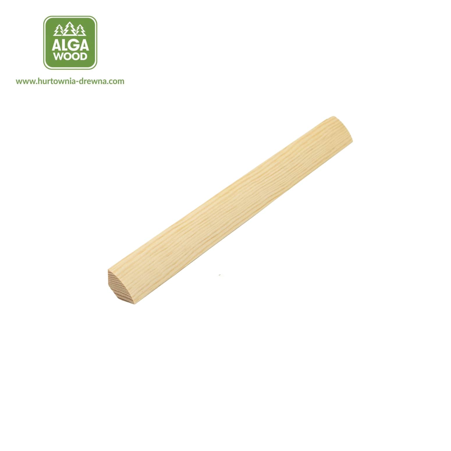 25×25 Quart de rond en pin convexe