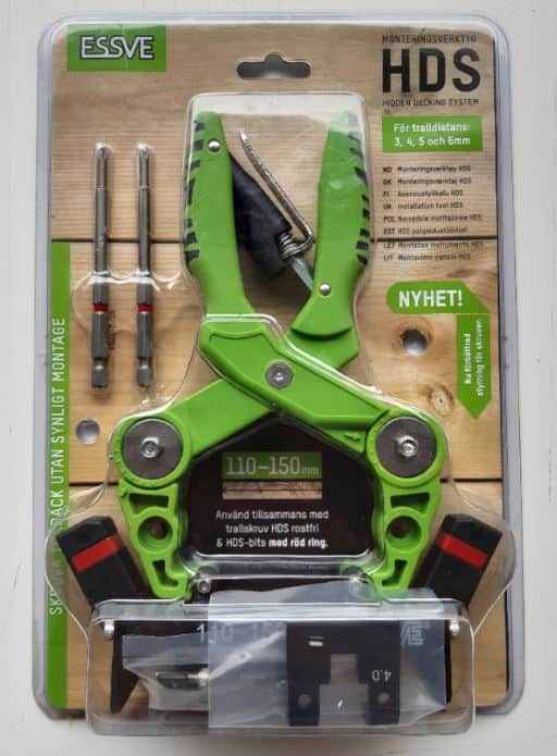 Essve HDS 110-150mm – Outil d'installation pour une installation cachée dans les planches de terrasse
