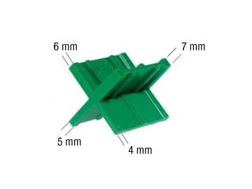 SPAX Entretoise croix/Entretoises 4,5,6,7 mm