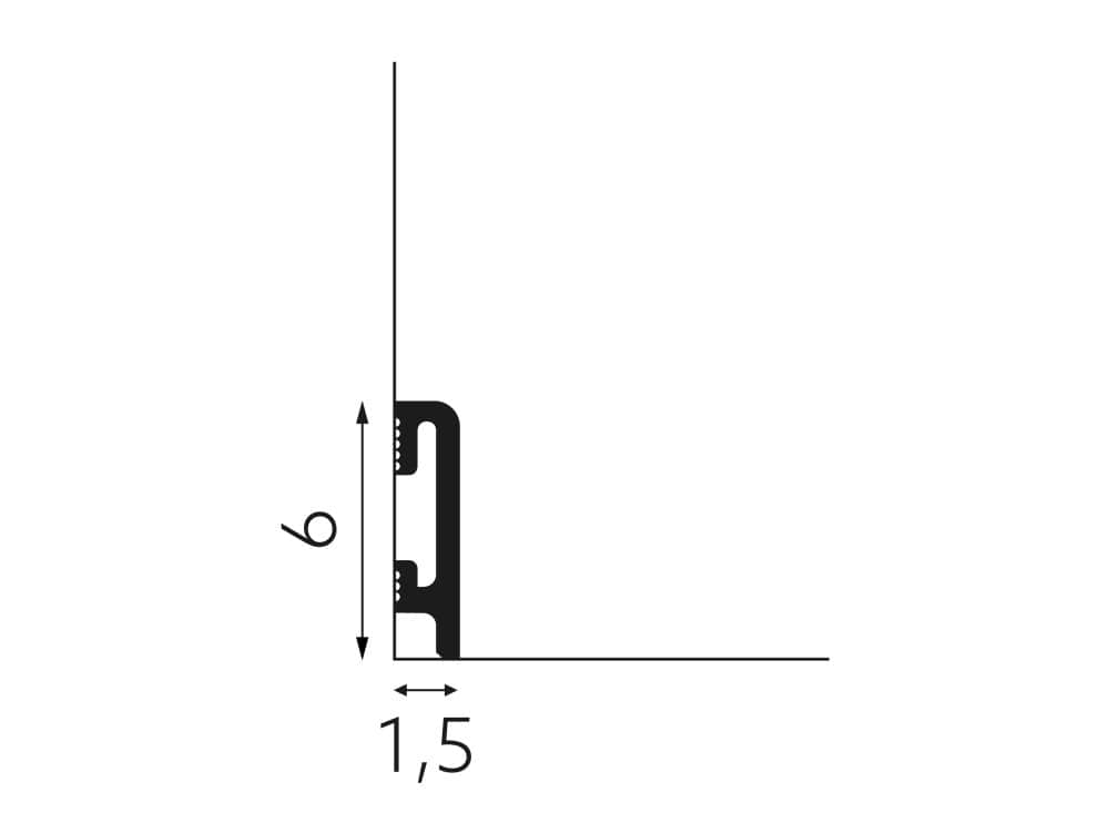 Barre de sol DuroFit grise 6 cm - PF060G