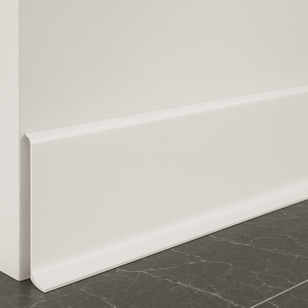 AluFit white skirting board - AF080W
