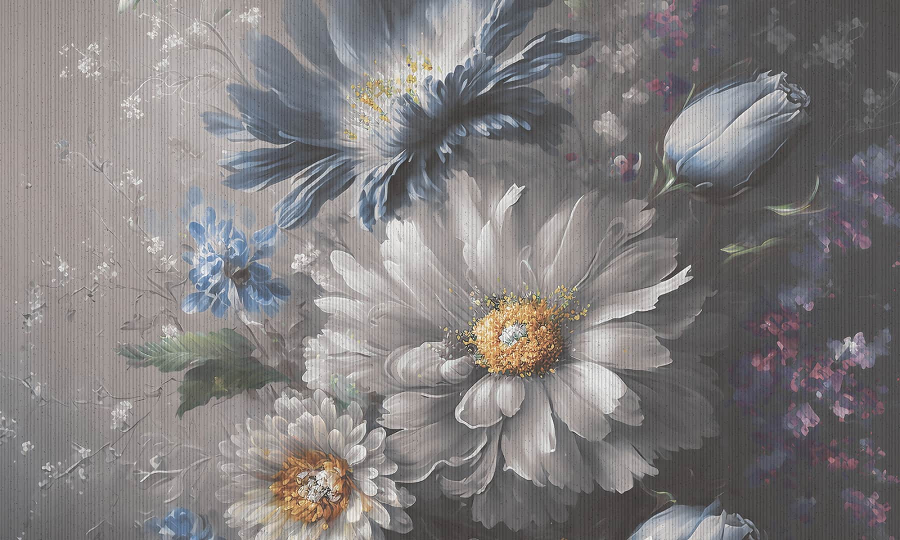 Sapphire blooms wallpaper