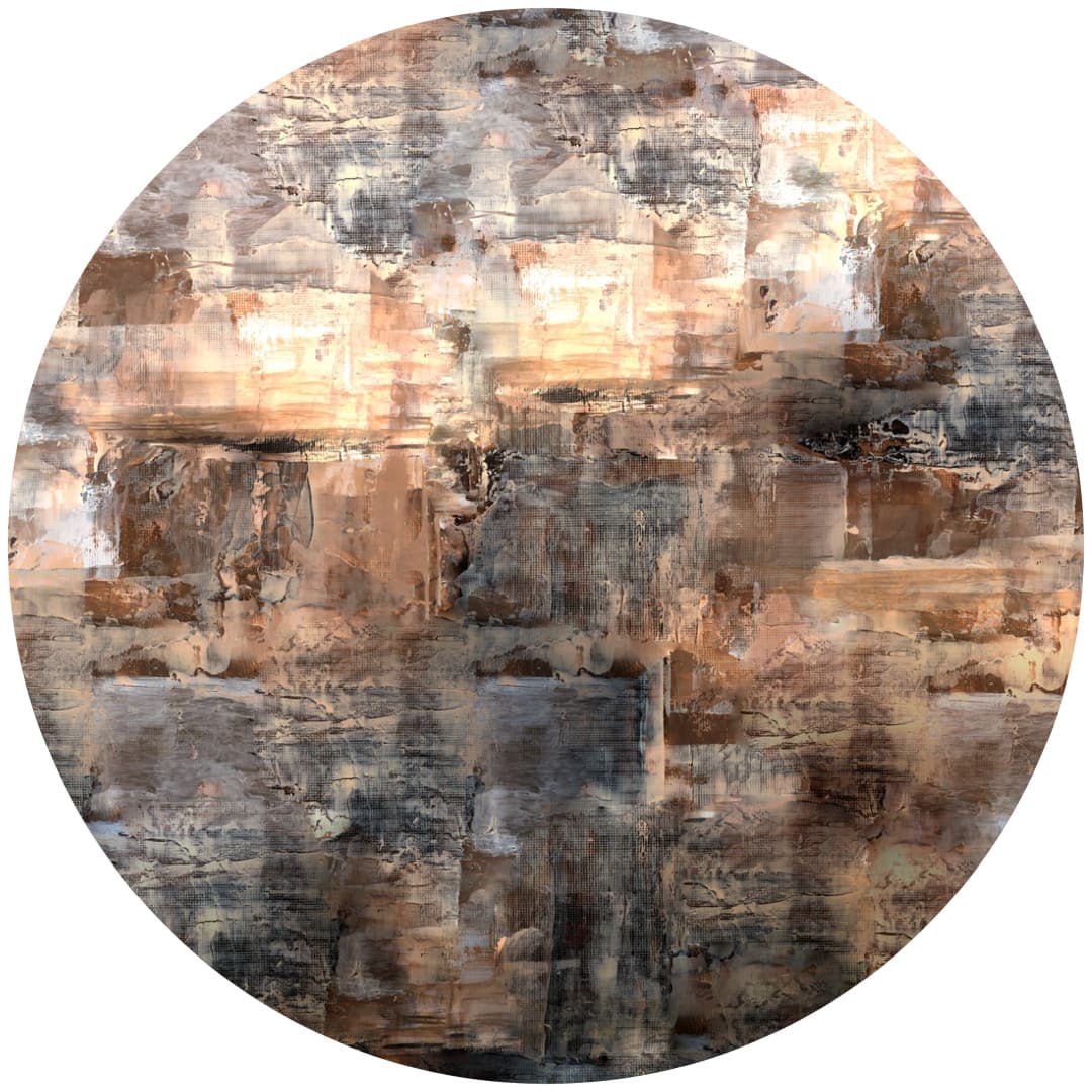 Papier peint cercle Canvas District 2 – Rauv