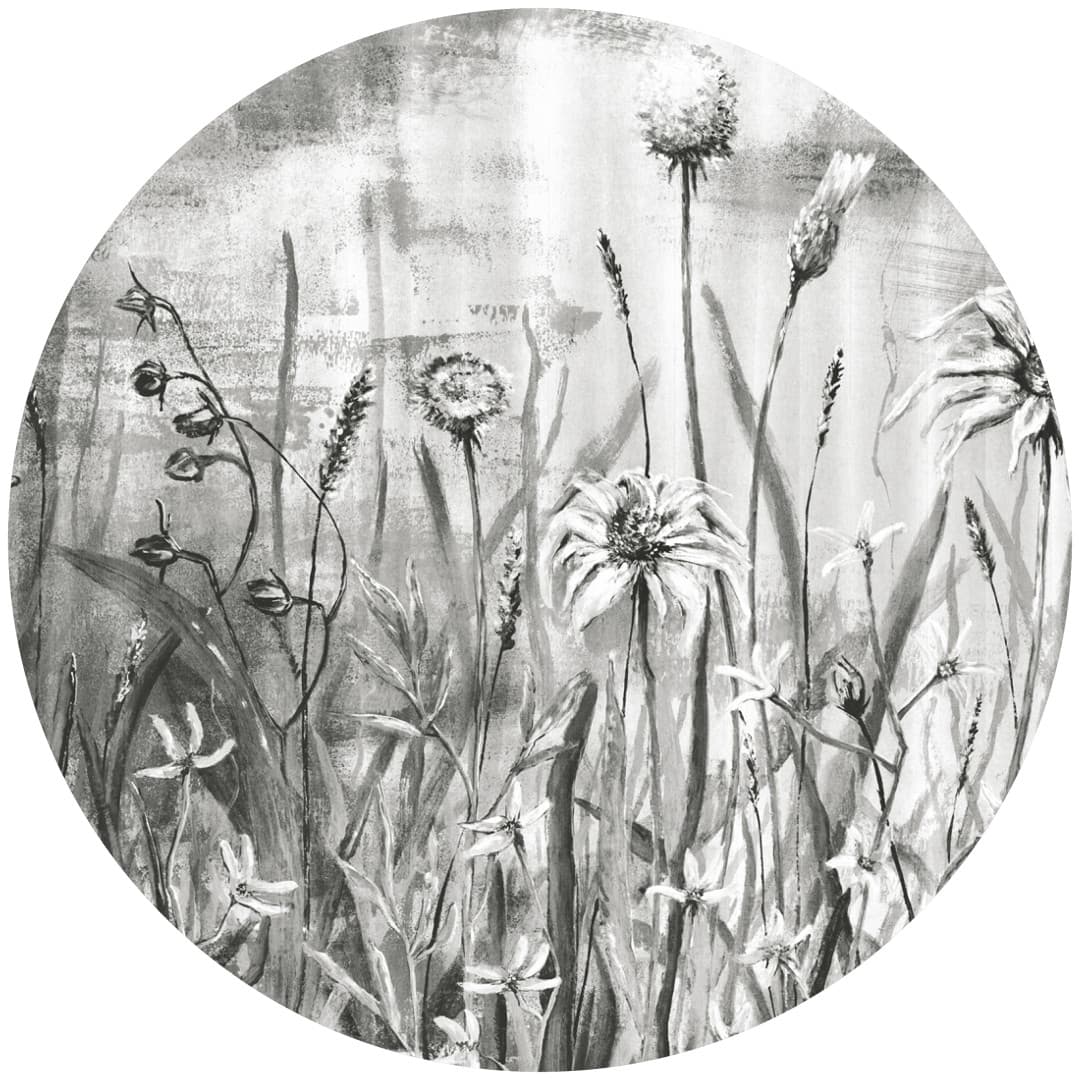 Papier peint cercle Cold Flowers – Rauv