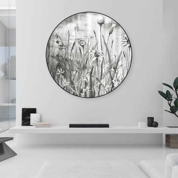 Papier peint cercle Cold Flowers