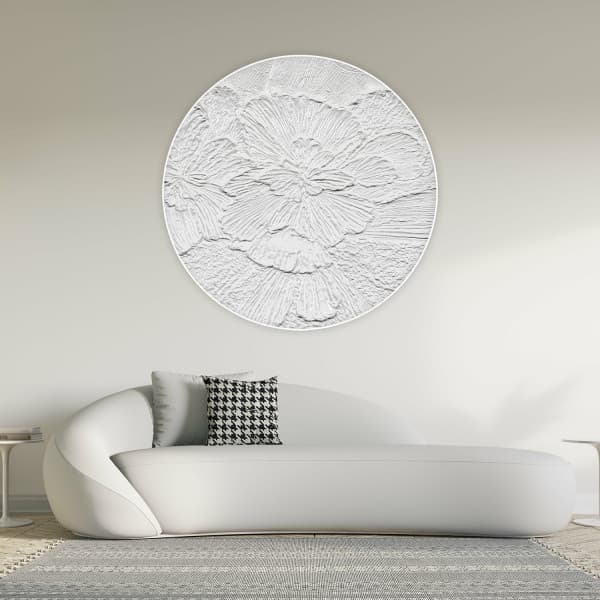 Papier peint cercle Gypsum Petals 2