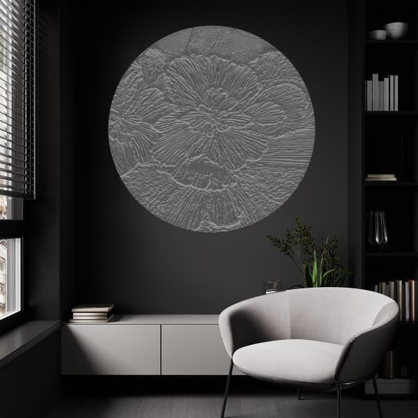 Papier peint cercle Gypsum Petals 3