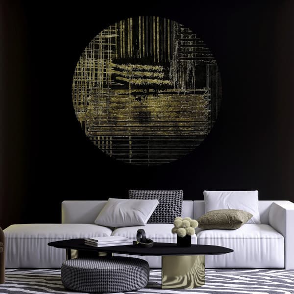 Papier peint cercle Lost In Matrix