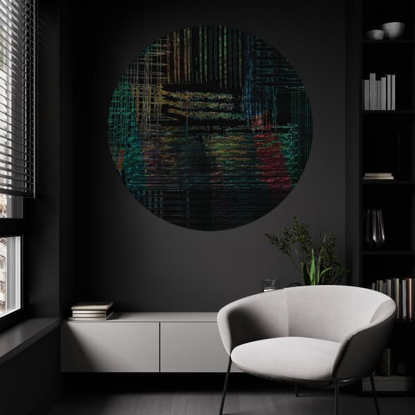Papier peint cercle Lost In Matrix 2