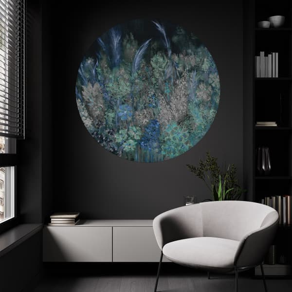 Papier peint cercle Passion Flowers