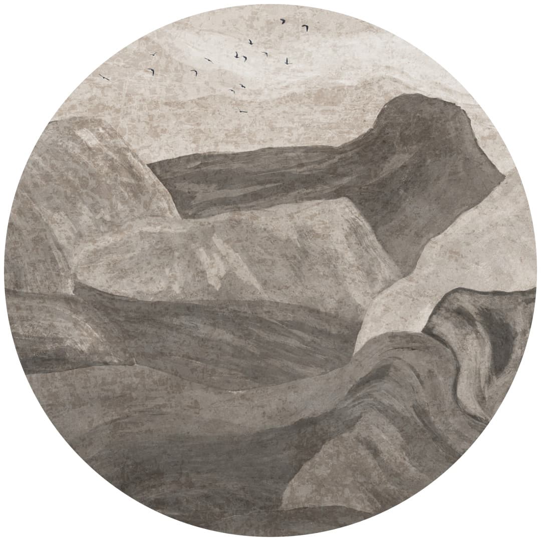 Papier peint cercle Stone Flow – Rauv