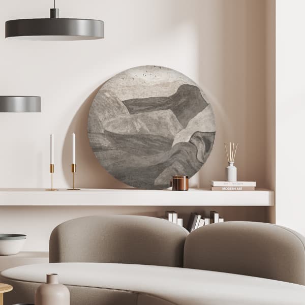 Papier peint cercle Stone Flow