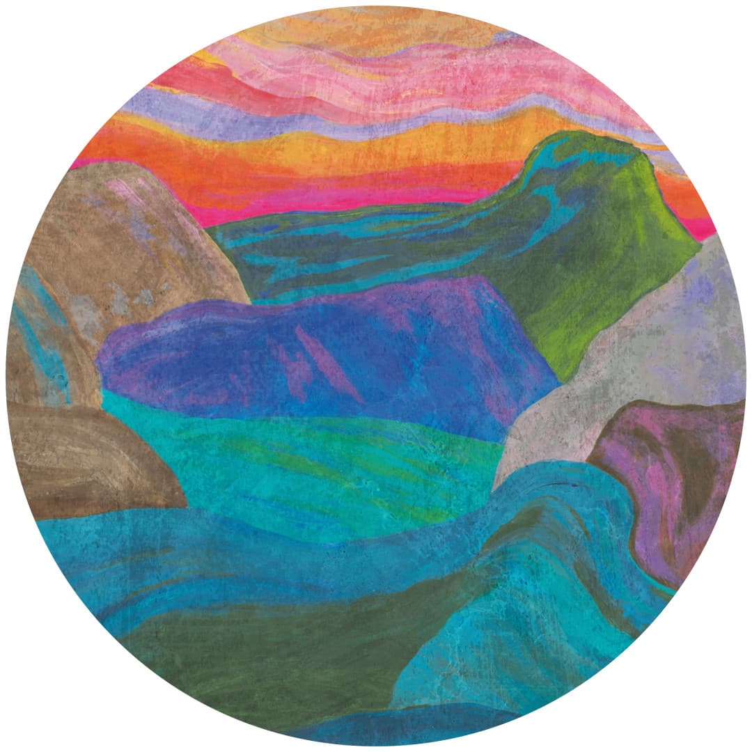 Papier peint cercle Stone Flow 4 – Rauv
