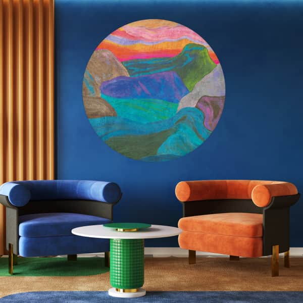 Papier peint cercle Stone Flow 4