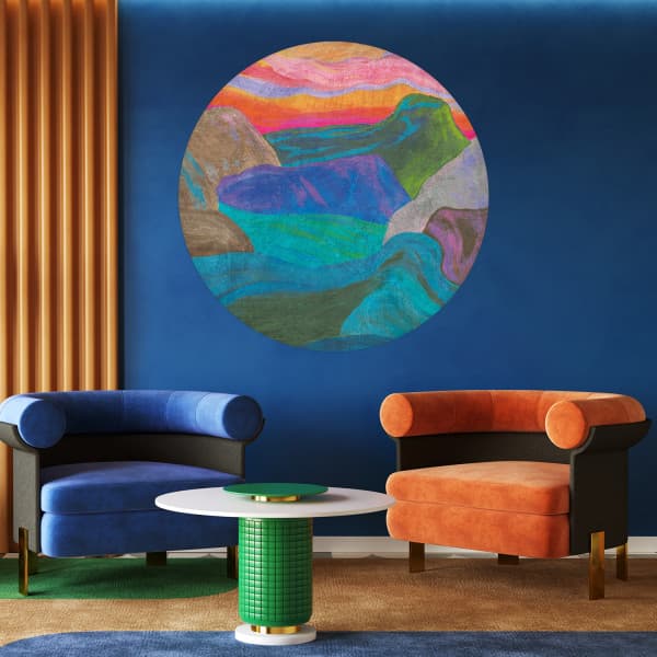 Papier peint cercle Stone Flow 4