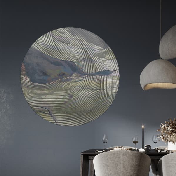 Papier peint cercle Wave Lines 2