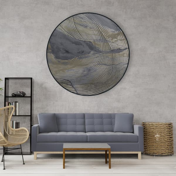 Papier peint cercle Wave Lines 3