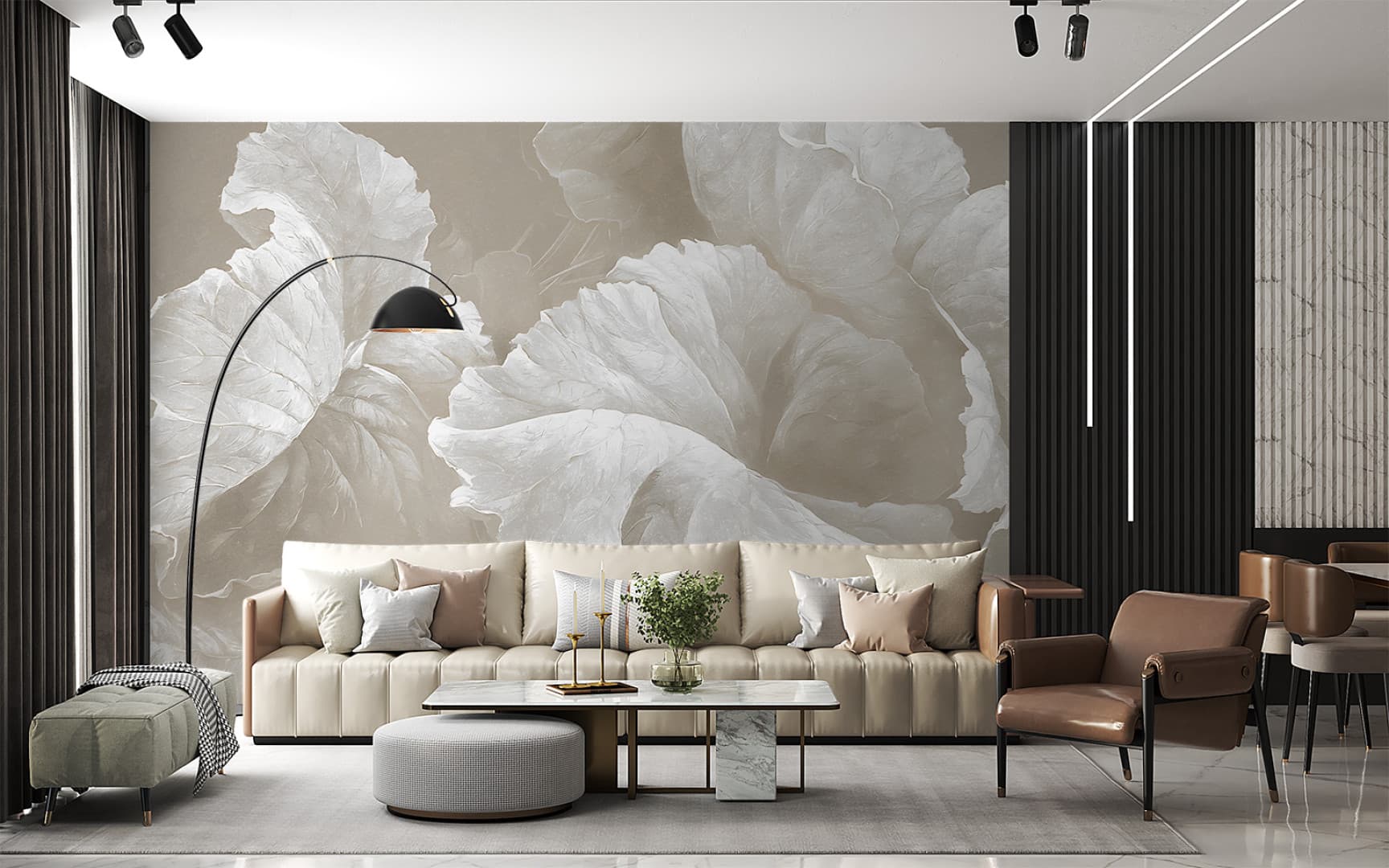 Papier peint Wave leaf 2