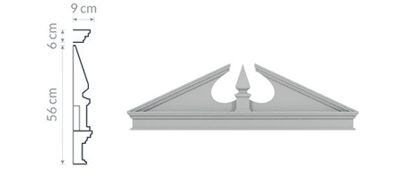Fronton de fenêtre NA4 - Architecture néoclassique